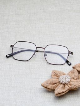 TED SMITH - Unisex Metal Grey Square Full Rim Eyeglass Frames-Thinray 1_C2 (52)