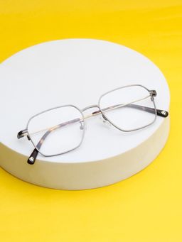 TED SMITH - Unisex Metal Silver Square Full Rim Eyeglass Frames-Thinray 1_C3 (52)