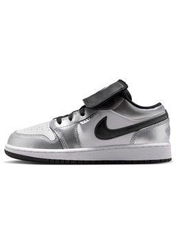 Nike - Air Jordan 1 Low Se Bg Unisex Silver Sneakers