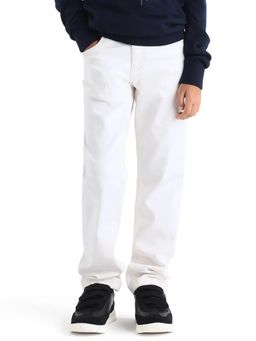 RARE ONES - White Cotton Blend Jeans