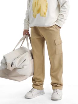 RARE ONES - Beige Cotton Blend Trackpant