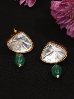 Abdesigns - Contemporary Polki Gold Plated High Quality Earrings