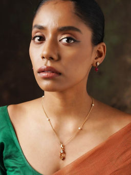 Abdesigns - Gold Plated Kundan American Diamond Necklace Set