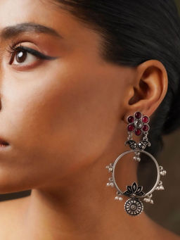 Abdesigns - Pink High Quality German Silver Earrings