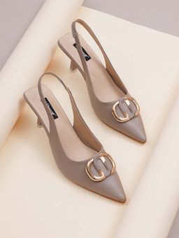 Sherrif Shoes - Women Khaki Stiletto Heels