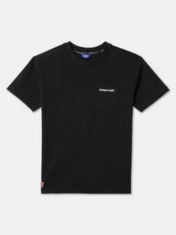 R&B - Boys Black Jersey Half Sleeves T-Shirt