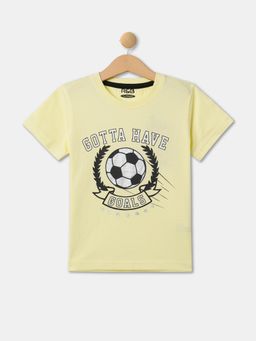 R&B - Boys Yellow Cotton Half Sleeves T-Shirt