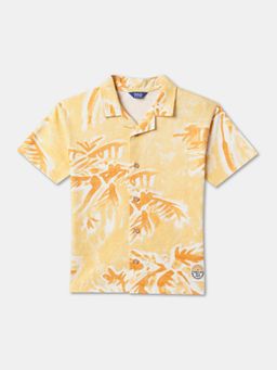 R&B - Boys Yellow Cotton Half Sleeves Shirt