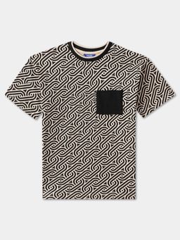 R&B - Boys Black Cotton Half Sleeves T-Shirt