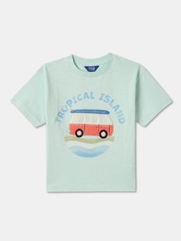R&B - Boys Blue Cotton Half Sleeves T-Shirt