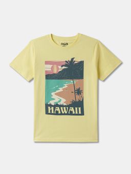 R&B - Boys Yellow Cotton Half Sleeves T-Shirt