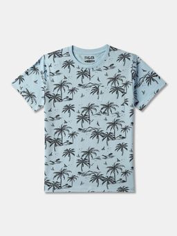 R&B - Boys Blue Cotton Half Sleeves T-Shirt