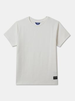 R&B - Boys Ivory Cotton Half Sleeves T-Shirt