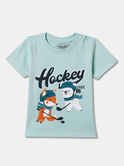R&B - Boys Blue Cotton Half Sleeves T-Shirt