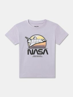 R&B - Boys Lavender Cotton Half Sleeves T-Shirt