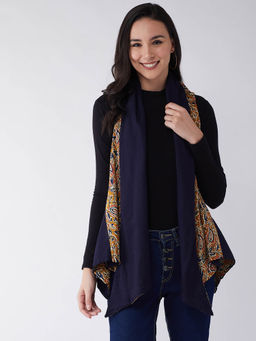 InWeave - Mustard Printed Shrug