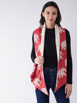 InWeave - Red Animal Print Shrug