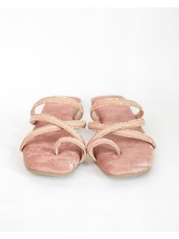 Sana K Luxurious Footwear - Pink One Toe Slip-On Closure Asha Flats