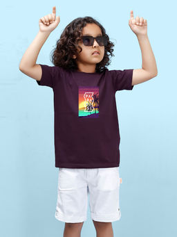 Nusyl - Paradise Printed Wine T-Shirt