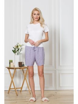 Van Heusen Woman Lingerie and Athleisure - Van Heusen Women Functional Pocket & Drawstring Waist Lounge Shorts - Light Grey