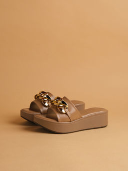 ERIDANI - Embellished Chickoo Antara Wedges