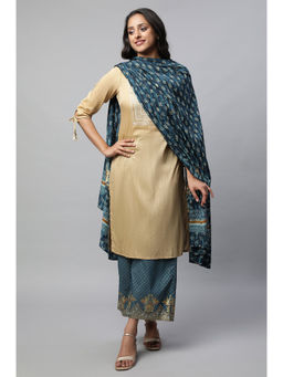 Aurelia - Blue Printed Dupatta