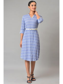 Aurelia - Womens Blue A Line Midi Dress (Set of 2)