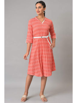 Aurelia - Womens Coral A Line Midi Dress (Set of 2)