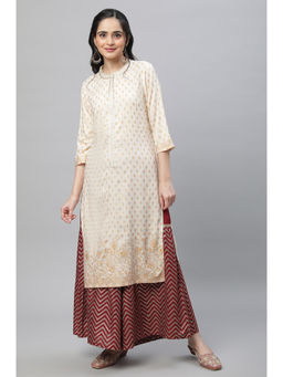 Aurelia - Natural Coloured Festive Printed Kurta