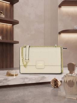 ESBEDA - Beige Color Arrow-Quilted Classic Sling Bag (M)