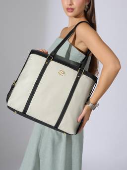 Lavie Signature - Sandiego Colorblock Tote Bag (White)