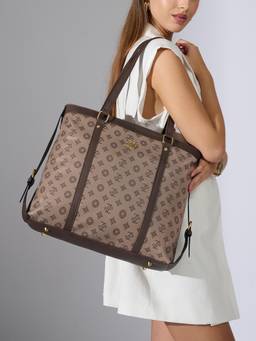 Lavie Signature - Sandiego Monogram Tote Bag (Coffee)