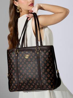 Lavie Signature - Sandiego Monogram Tote Bag (Choco)