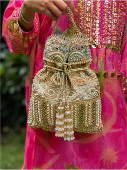SG By Sonia Gulrajani - Diya Gold Potli Bag