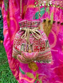 SG By Sonia Gulrajani - Rooh Pink Potli Bag