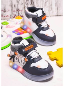 KATS - Unisex Hi-Top Led Velcro Sneakers - Grey