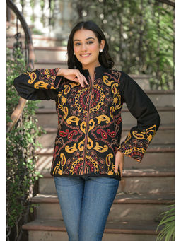 Zolo Label - Black Hand Embroidered Jacket