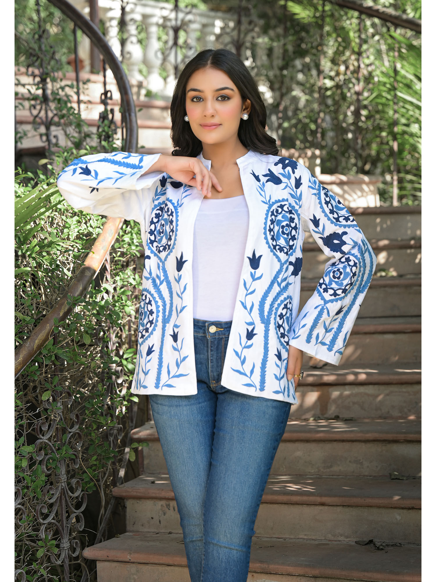 zolo label Blue Embroidered Jacket-picture-27