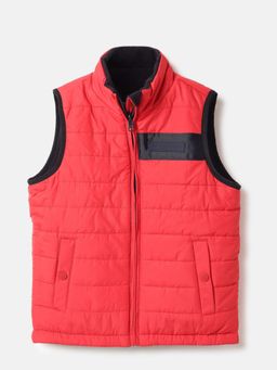 United Colors of Benetton - Red Regular Fit Quilted Reversible Sleeveless Puffer Jacket