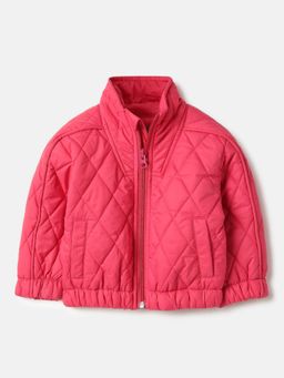 United Colors of Benetton - Pink Regular Fit Quilted Cropped Puffer Jacket