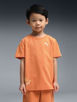 Puma - Orange Catstraunauts Kids' Printed T-shirt