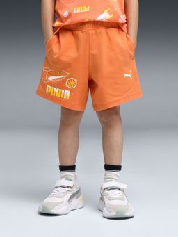 Puma - Orange Catstraunauts Kids' Above-Knee Graphic Shorts