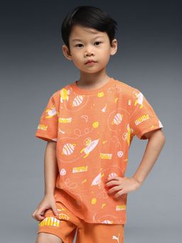 Puma - Orange Catstraunatuts Kids' All Over Printed T-shirt