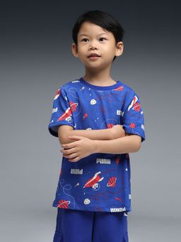 Puma - Blue Catstraunatuts Kids' All Over Printed T-shirt