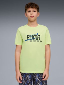 Puma - Green Active Sports Youth Graphic T-shirt