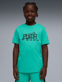 Puma - Green Active Sports Youth Graphic T-shirt