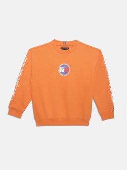 Tommy Hilfiger - Orange Boys Logo Regular Fit Sweatshirt