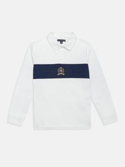 Tommy Hilfiger - White Boys Embroidered Logo Polo T-shirt
