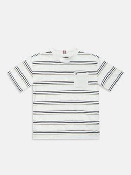 Tommy Hilfiger - Off White Boys Striped T-shirt