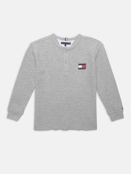 Tommy Hilfiger - Grey Boys Texture T-shirt